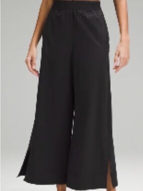 lululemon athletica Black Wide-Leg Split Hem Pants